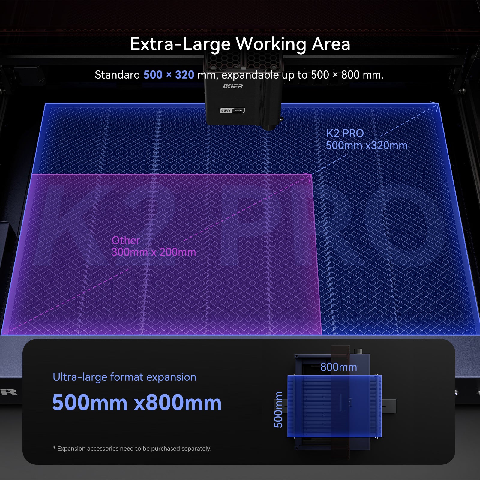 iKier K2 Pro 55W Laser Engraver