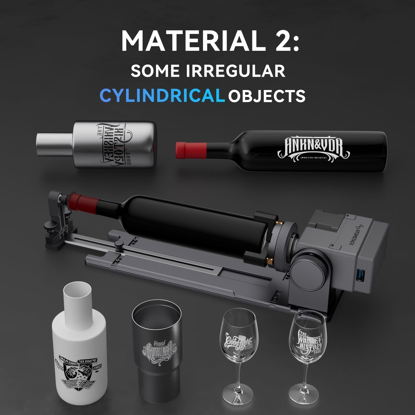 Mandrino rotante Atomstack R8