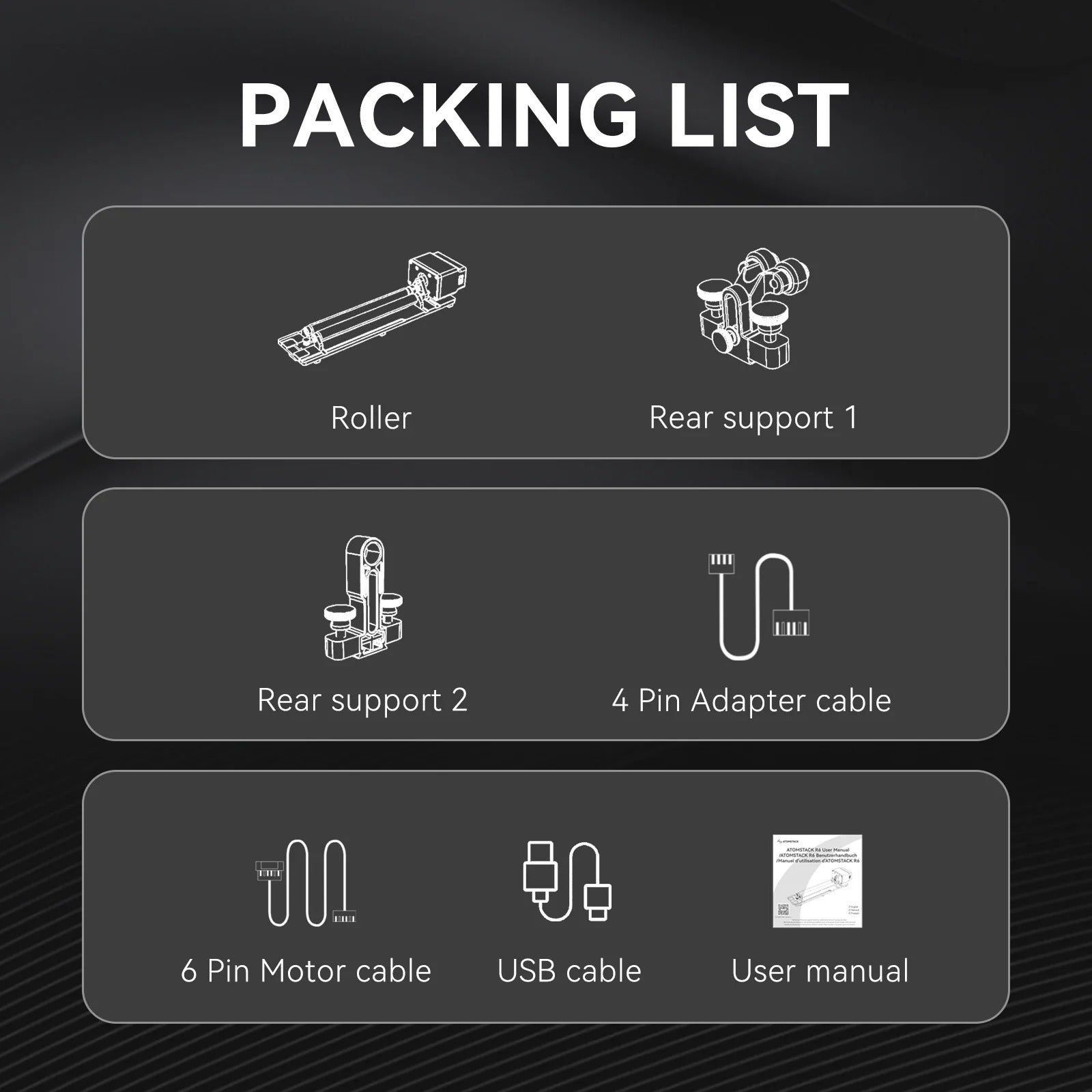 Rullo rotante Atomstack R6