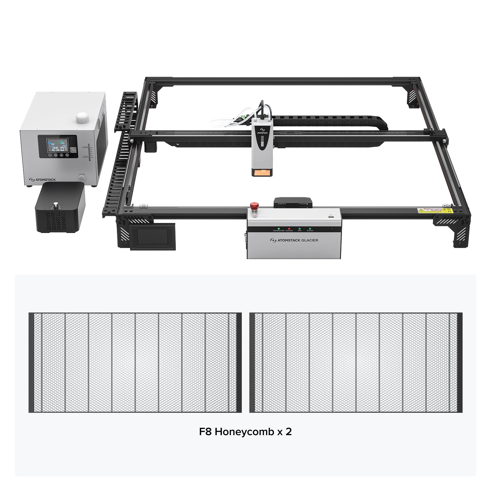 Incisore laser a diodi raffreddato ad acqua AtomStack Glacier 120W/90W