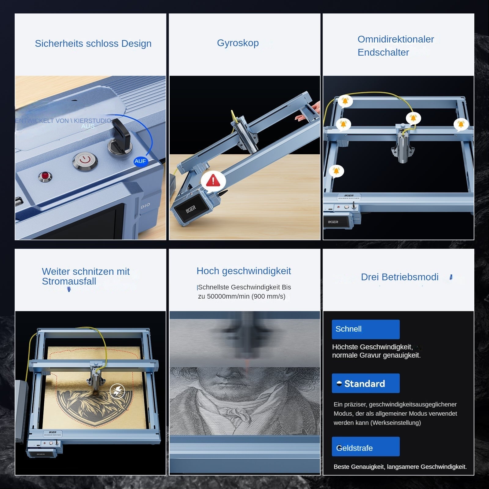 incisore laser a fibra iKier K1 Pro 1064nm 20W