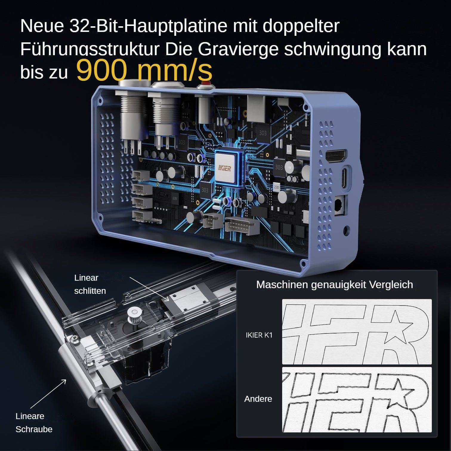 incisore laser a fibra iKier K1 Pro 1064nm 20W