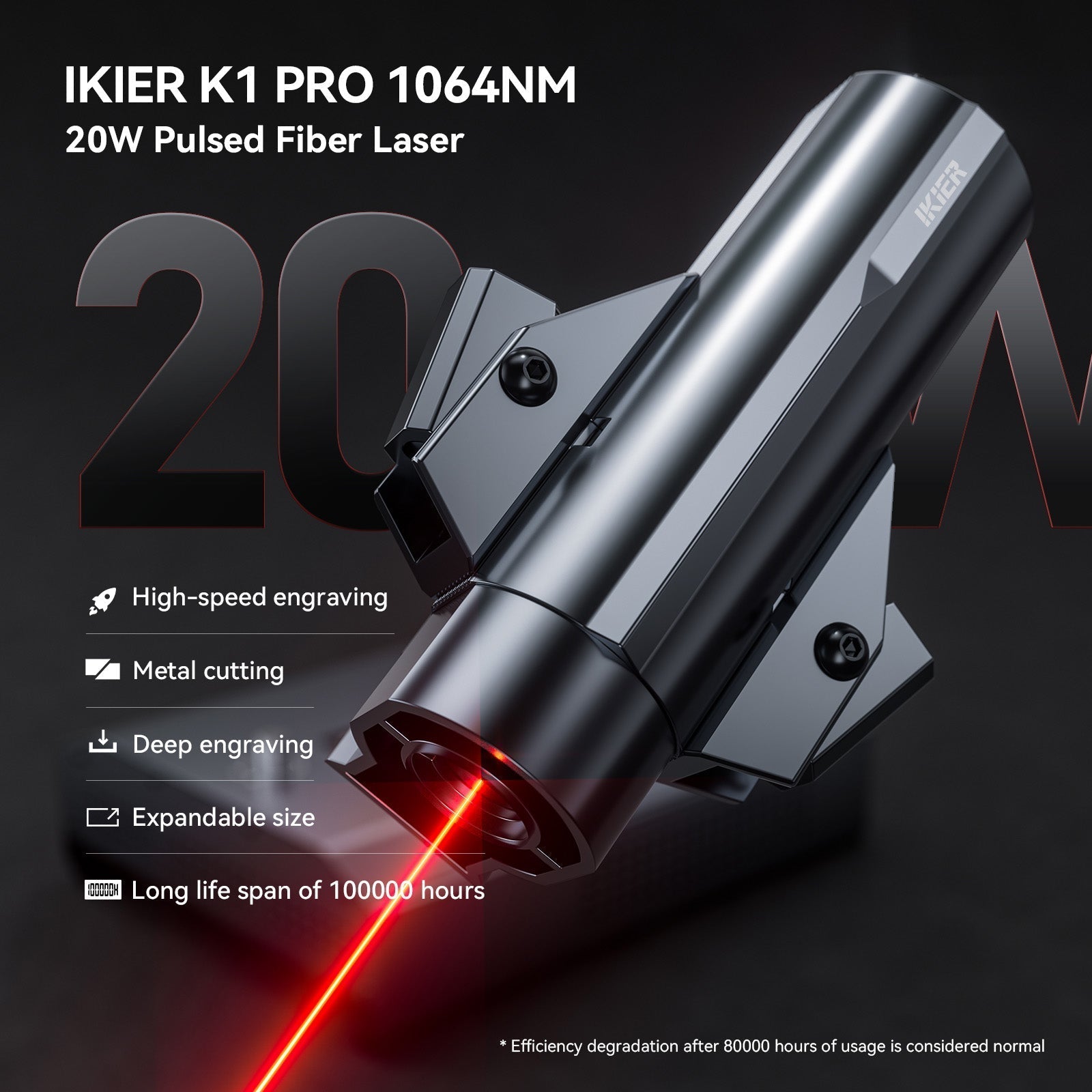 modulo laser in fibra iKier 1064nm 20W (per serie K1)